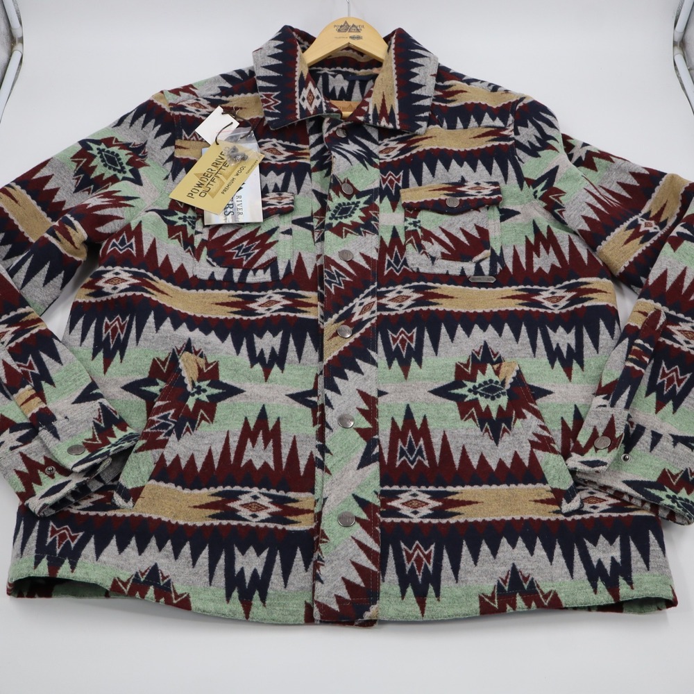 Powder River Outfitters Jacket Mens XXL Mint Southwestern Wool Blend 92-2639 NWT